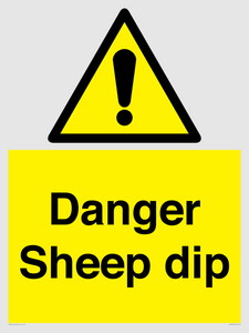Danger Sheep dip